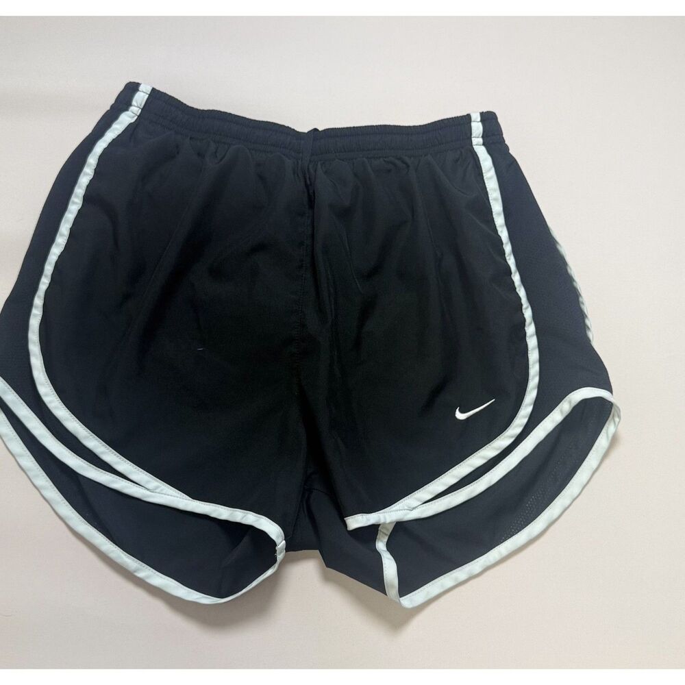 Nike GirlsSmall Tempo Running Shorts Black Blue Dri Fit Athletic Workout